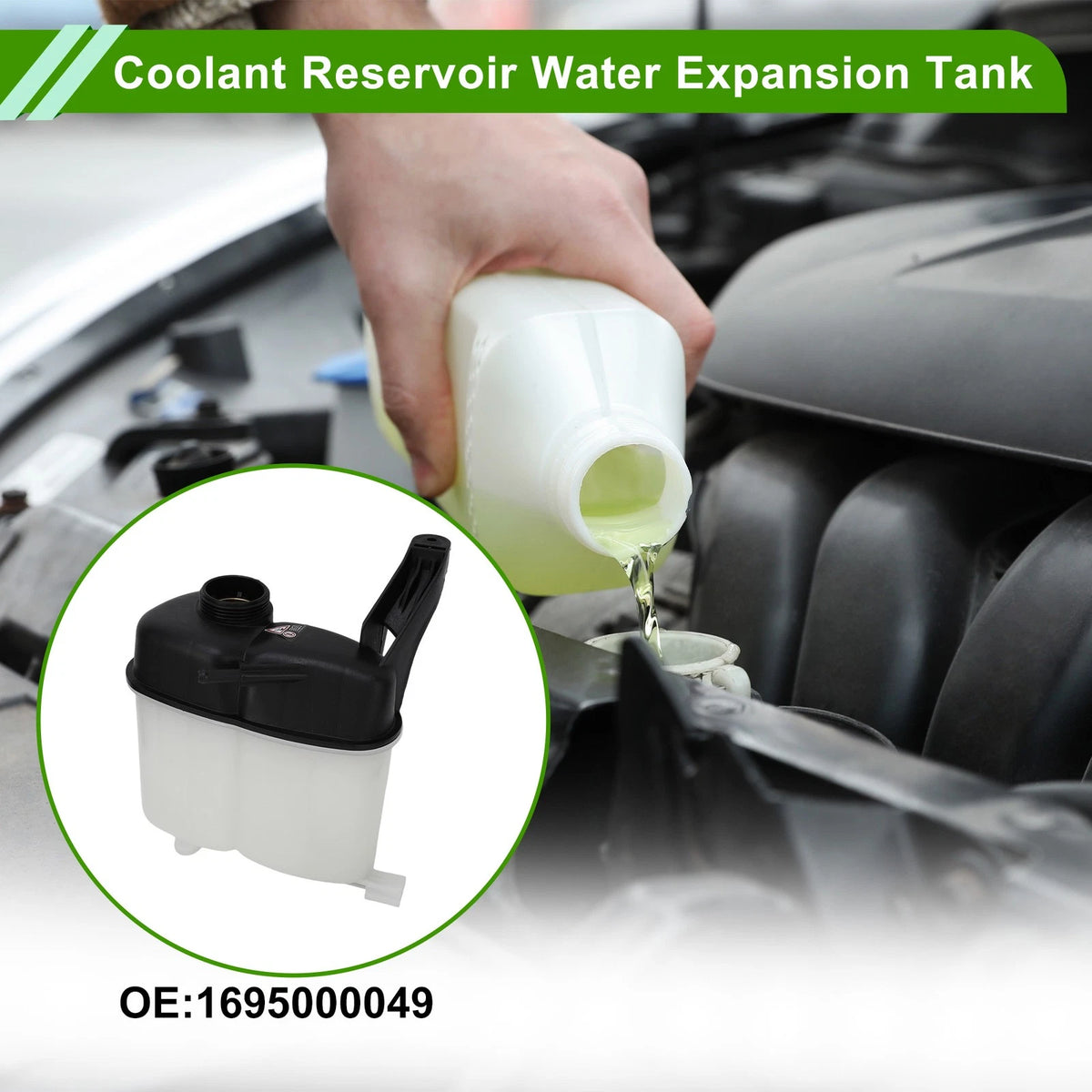 Coolant Expansion Recovery Overflow Tank for Mercedes-Benz W169 (2005-2012)