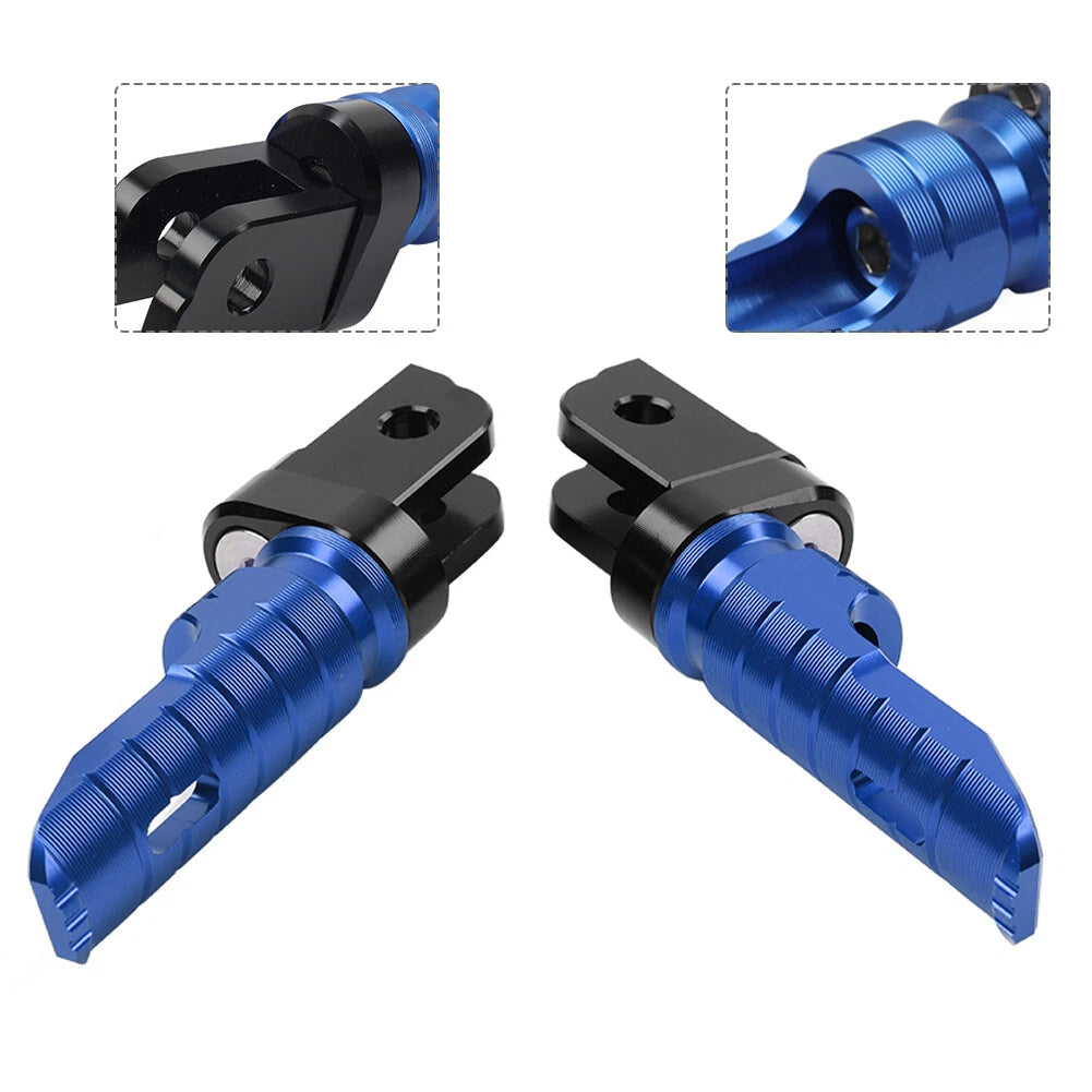 Blue Front Footrest Pegs for BMW R Nine T Pure, F900R, F900XR (2020-2023)