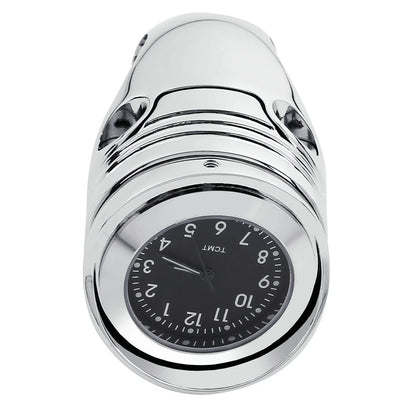Chrome 1 1/4" Handlebar Mount Clamp Clock for Harley Dyna Chopper