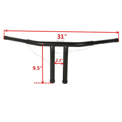 4"/6"/8"/10"/12"/14"/16"/18" Rise T-Bar Handlebar for Harley Sportster XL883 (2004-2023)