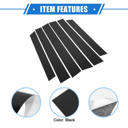 6 x Pillar Post Trim Covers for Honda CR-V (2007-2011) Black
