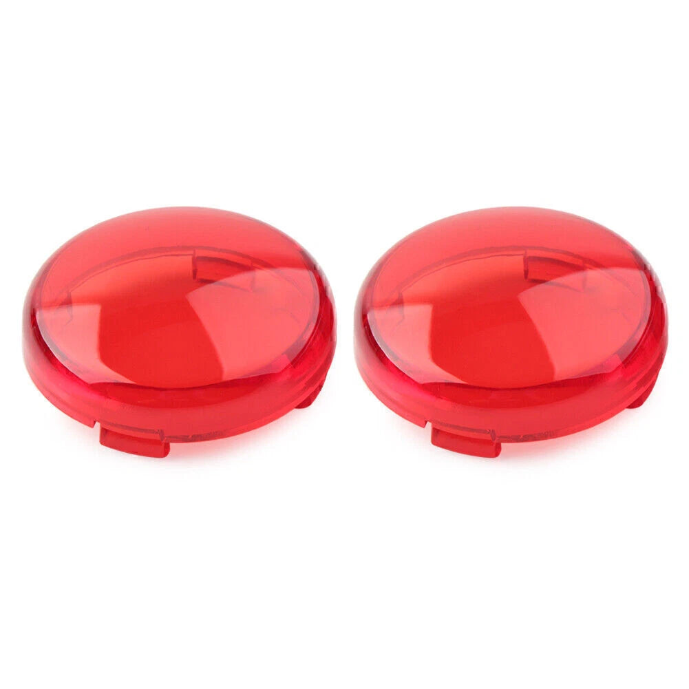 Red ABS Turn Signal Lens Light Covers for Harley Touring Softail Dyna