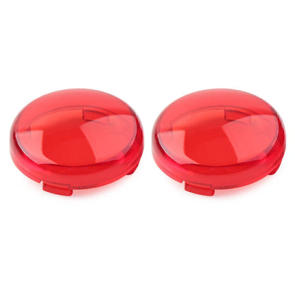Red ABS Turn Signal Lens Light Covers for Harley Touring Softail Dyna