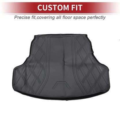 Cargo Liner Rear Trunk Mat for Nissan Sentra (2014-2019) Diamond Pattern