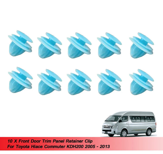 10 x Front Door Retainer Clips for Toyota Hiace Commuter (2005-2013)