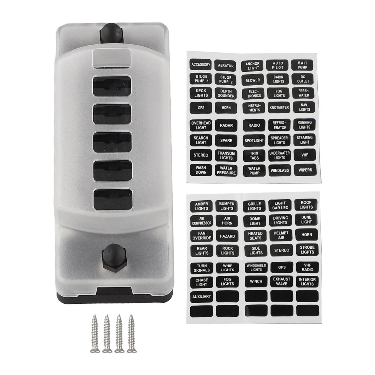 Compact Six Way Car & Boat Fuse Holder for Marine Applications