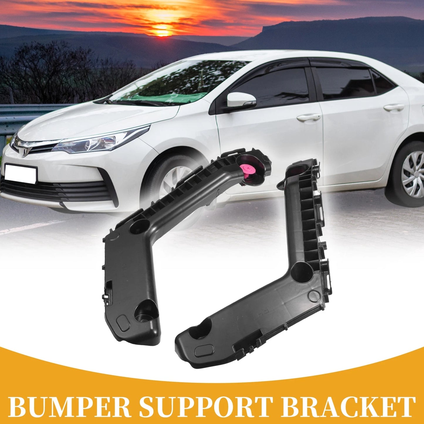 Front Bumper Support Bracket for Toyota Corolla (2017-2019) 1 Pair