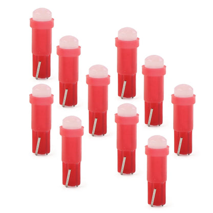 T5 LED Red Light Indicator Bulb for Car Dashboard Gauge Lamp (Fits Various Models)