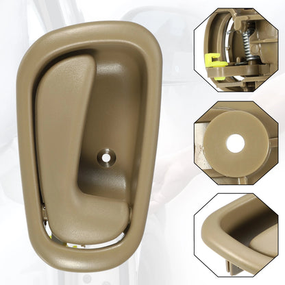 2 x Front Rear Interior Door Handles for Toyota (Beige)