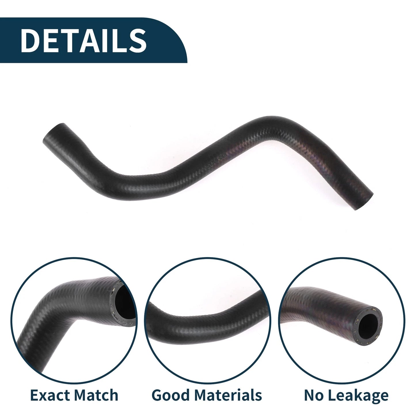 Radiator Hose Coolant Pipe for Volvo S80 (1999-2006) Rubber Black 1 Pcs