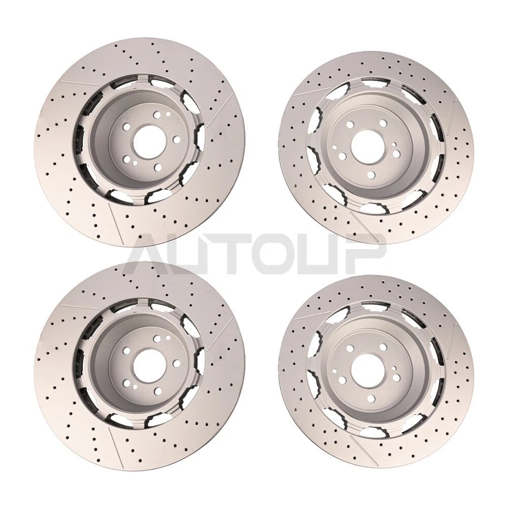 4Pcs Front-Rear Brake Rotors for Mercedes W222 S63 AMG S65 AMG (2014–2020)