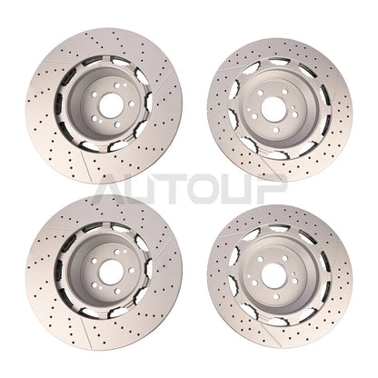 4Pcs Front-Rear Brake Rotors for Mercedes W222 S63 AMG S65 AMG (2014–2020)