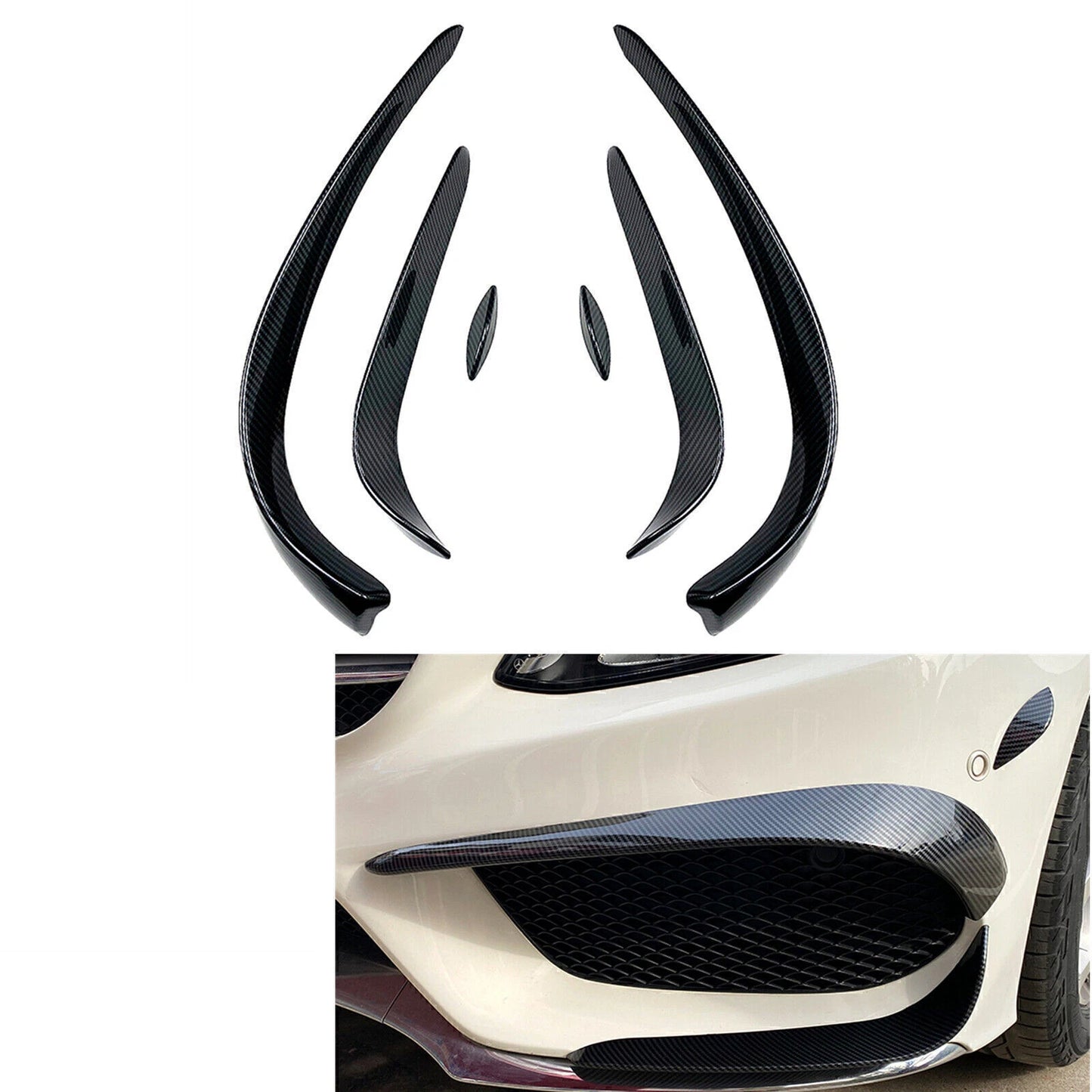 6 x Front Side Air Vent Trims for Mercedes Benz C43 W205 (2015-2018)