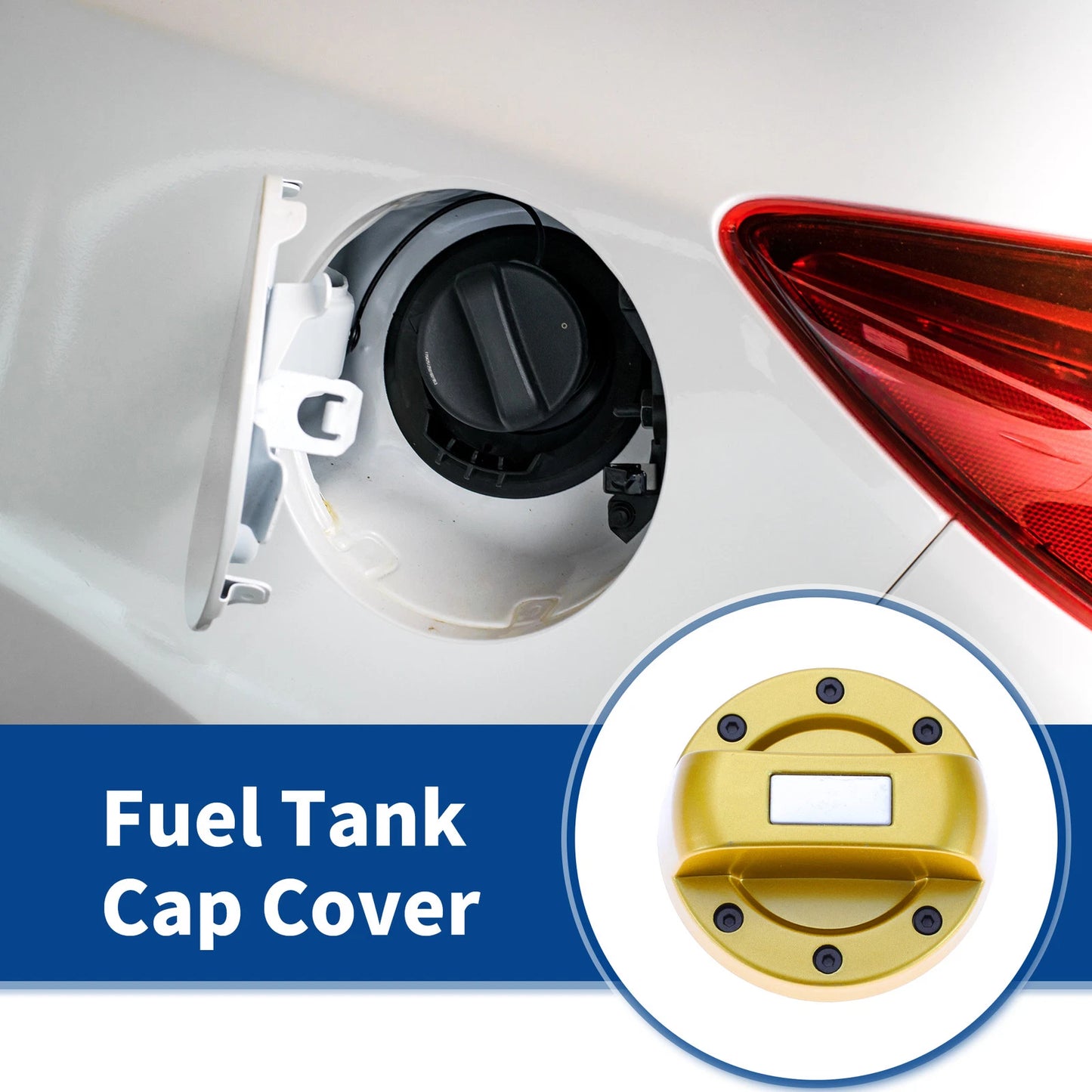 Gold Tone Gas Fuel Tank Cap Cover for Suzuki Jimny (1998-2023)