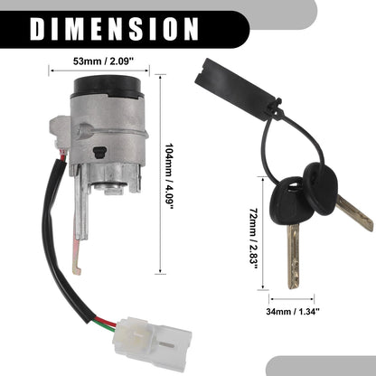 Ignition Switch Door Lock Cylinder w/ Keys for Kia Rio (2001-2011)