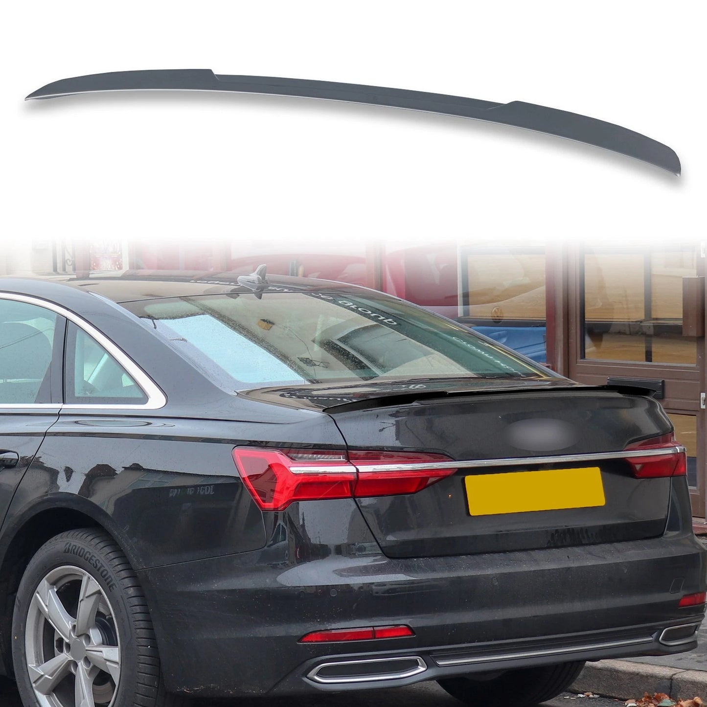 ABS Boot Spoiler for Audi A6 S6 C8 Sedan 2019-2023 Gray LZ7S