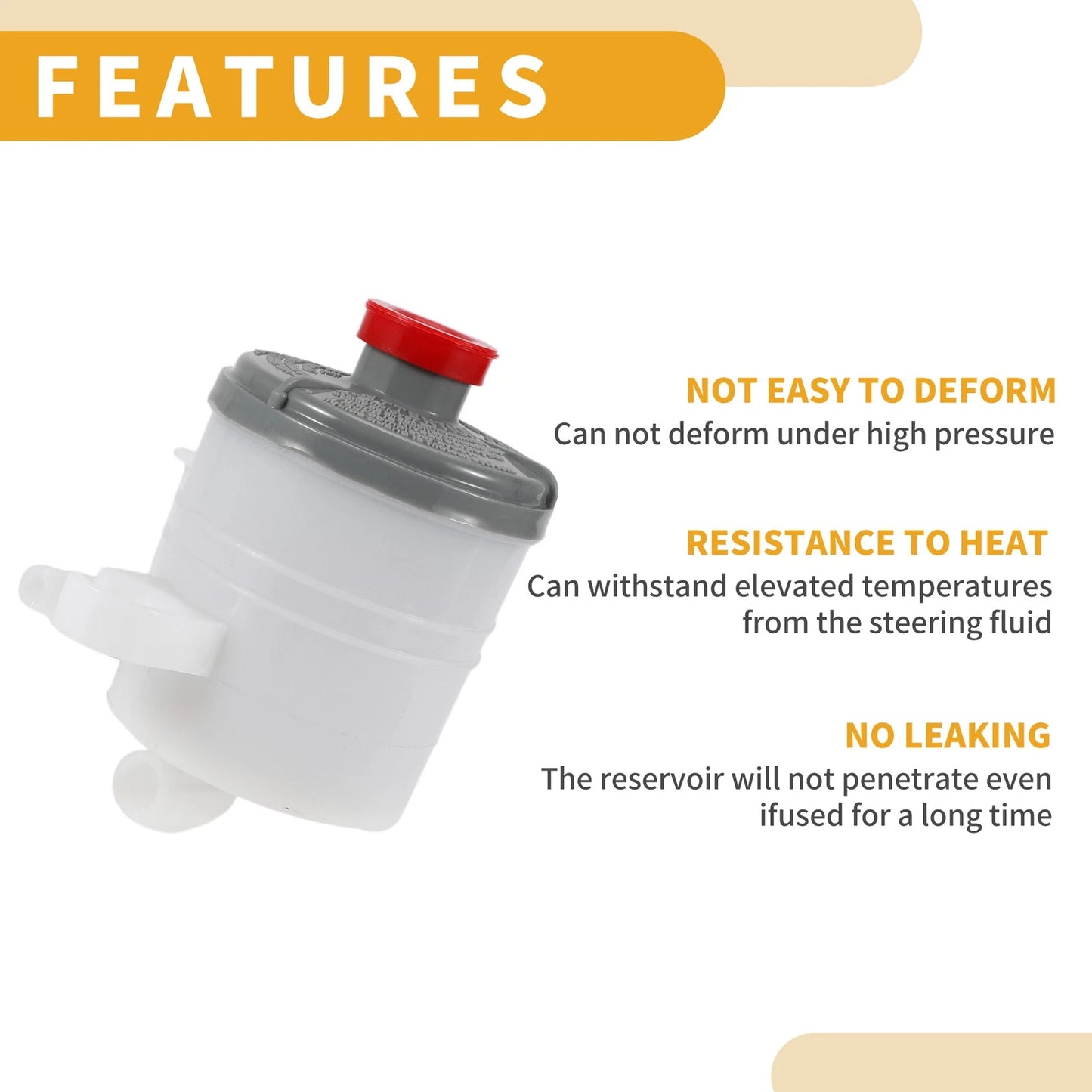 Power Steering Reservoir Plastic White for Acura RSX (2002-2006)