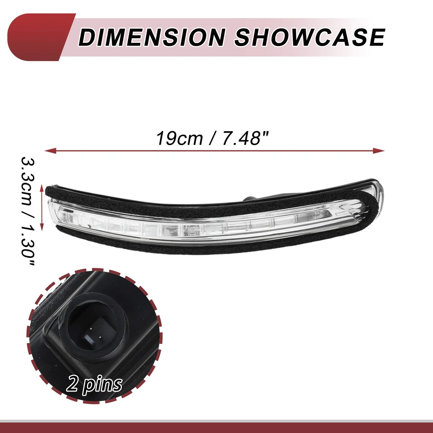 Right Mirror Turn Signal Light for KIA Rio 2012-2016 Black Clear