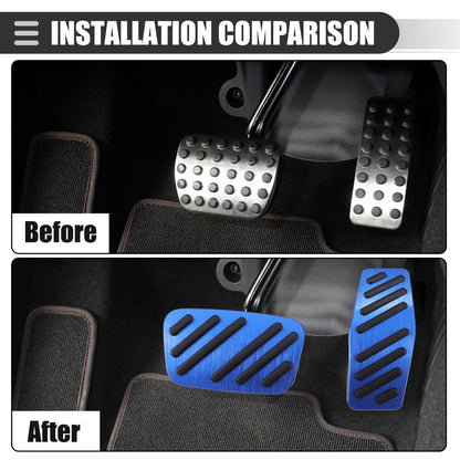 Brake & Accelerator Pedal Covers for Chevrolet Cruze (2009-2020) Black Blue