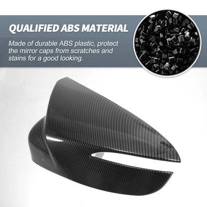 Rearview Mirror Cover Overlay Black Carbon Fiber for Mazda CX-5 (2015-2016)