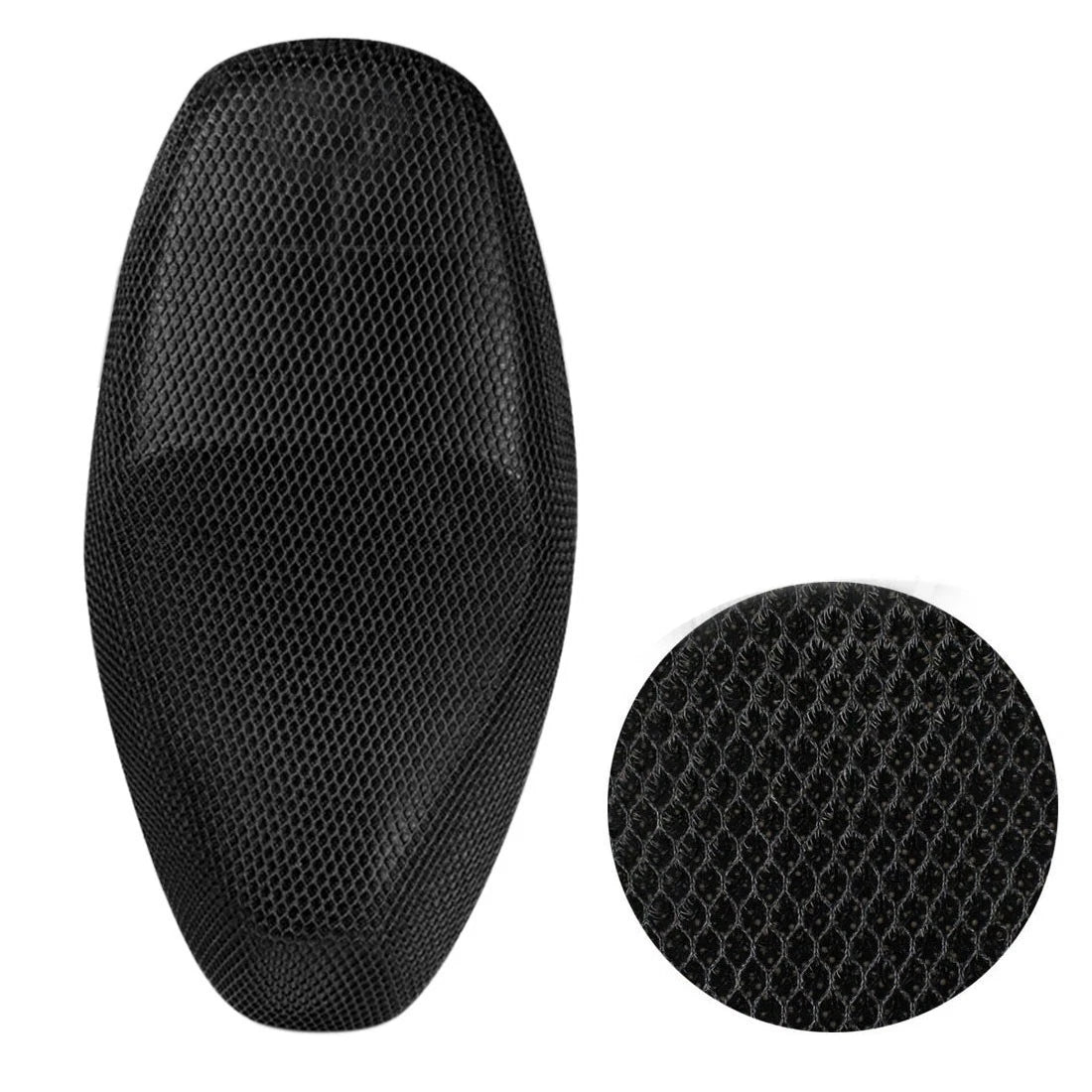 M Size Black Motorcycle Net Seat Cover Breathable Protector Cushion for Honda