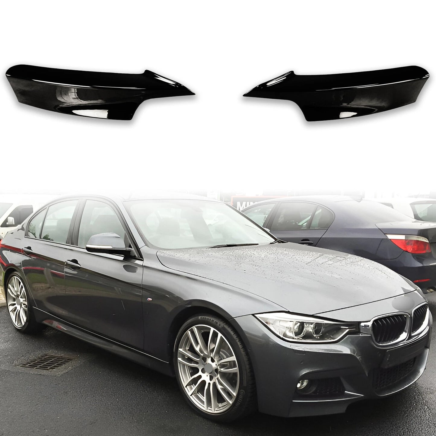 P Type Front Bumper Lip Splitter for BMW F30 F31 M Sport (2012-2019)