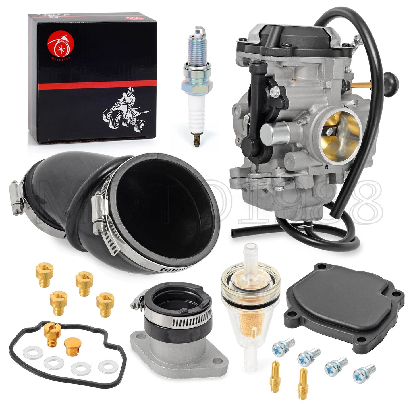 Carburetor Carb + Intake Manifold Boot for Yamaha Wolverine 350 (1996–2005)