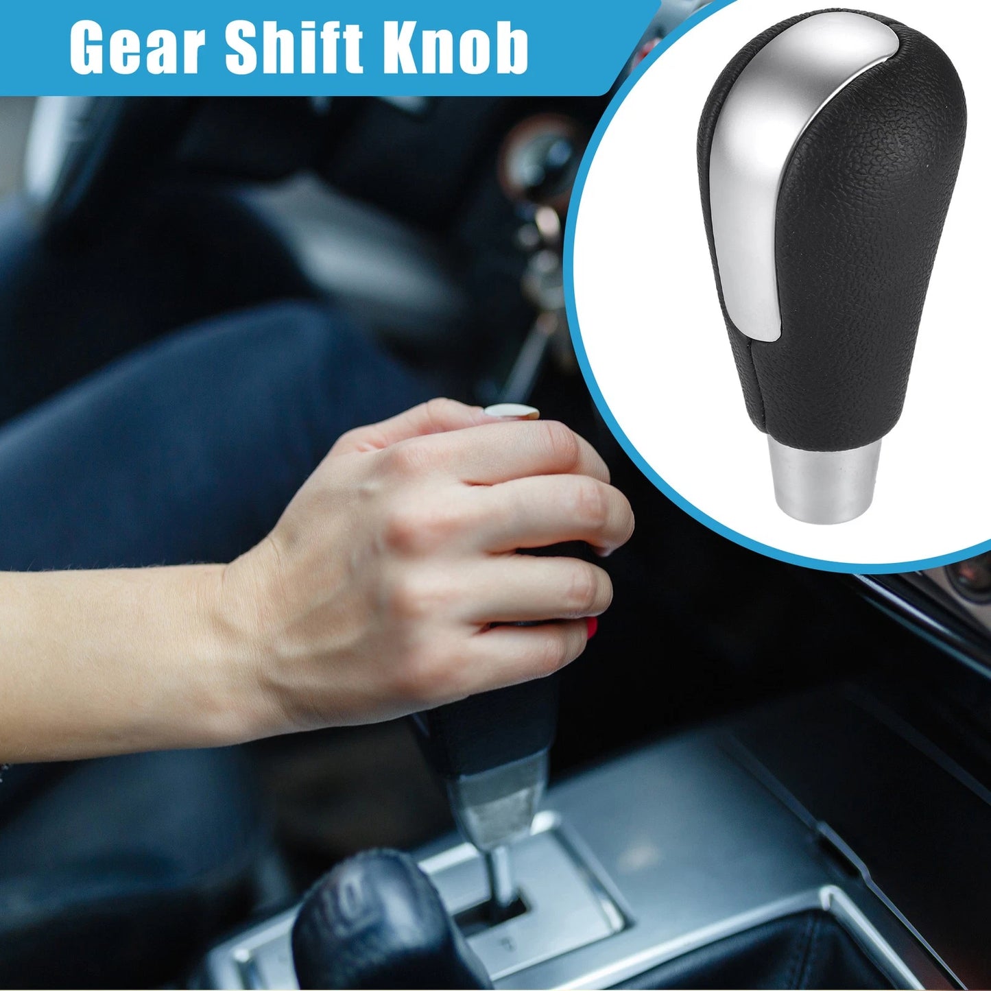 Matte Silver Tone Automatic Transmission Gear Shift Knob for Mazda 3 (2009-2016)