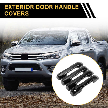 Glossy Black Exterior Door Handle Covers for Toyota Tundra (2022)
