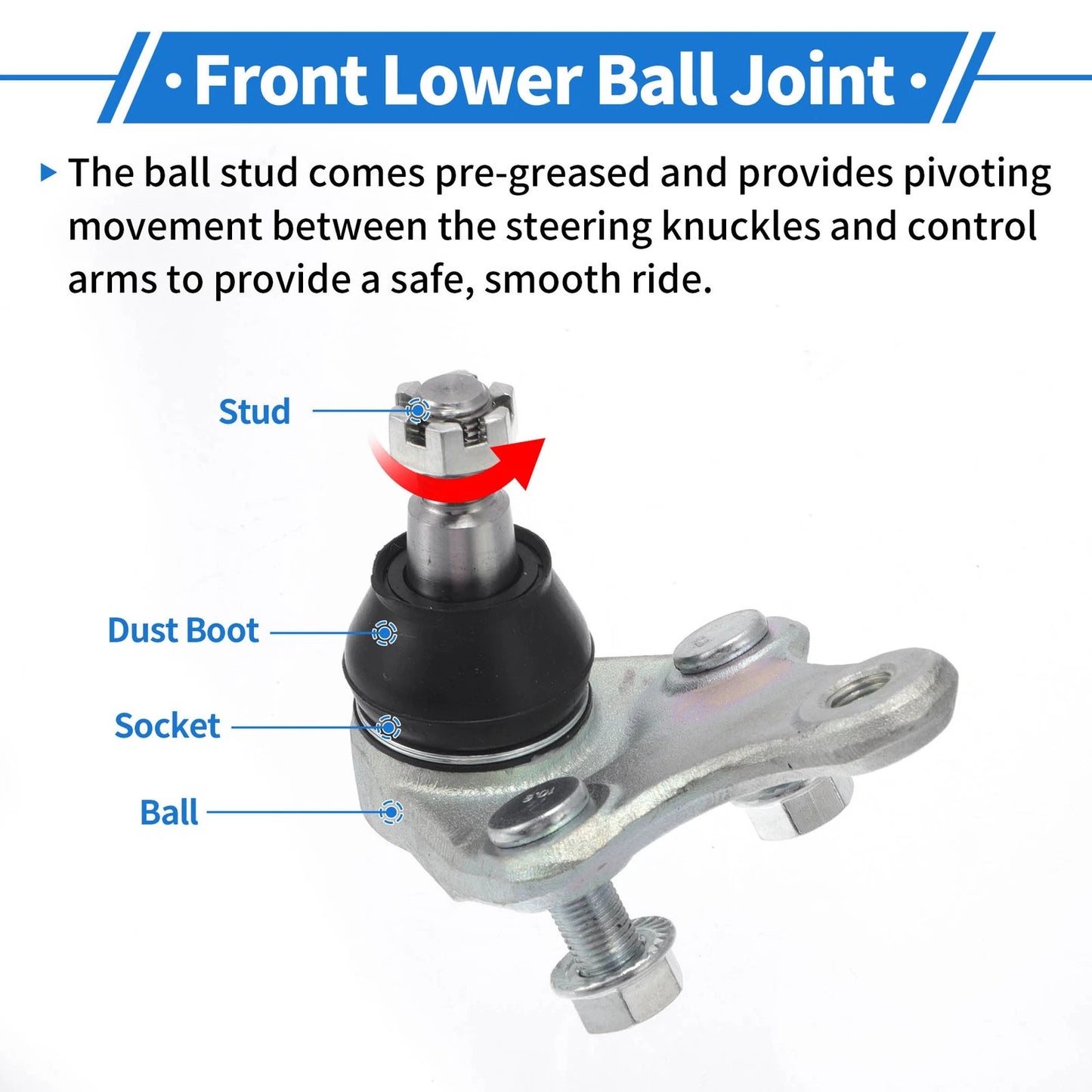 Front Lower Ball Joints for Toyota RAV4 (2006-2018)