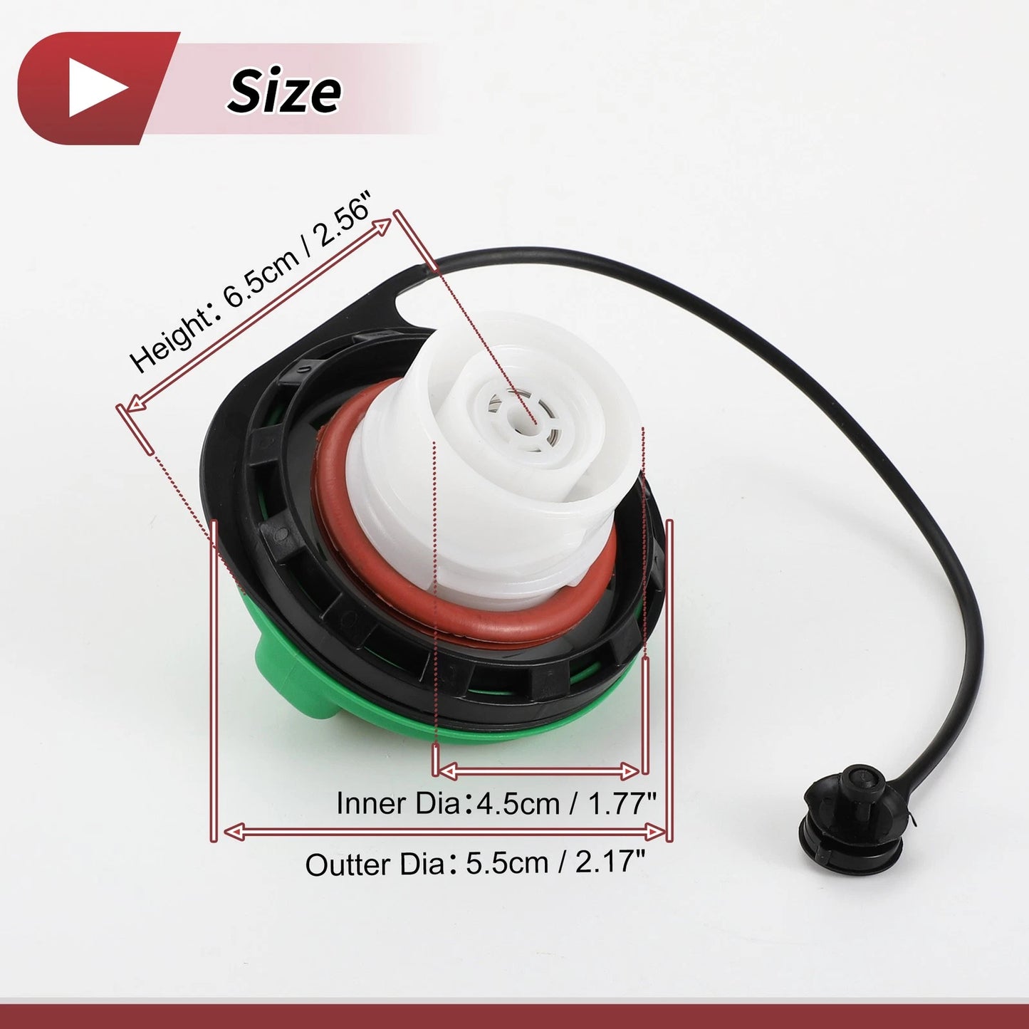 Gas Fuel Tank Cap for GMC Sierra 2500HD 3500HD Black White Green