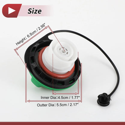 Gas Fuel Tank Cap for GMC Sierra 2500HD 3500HD Black White Green