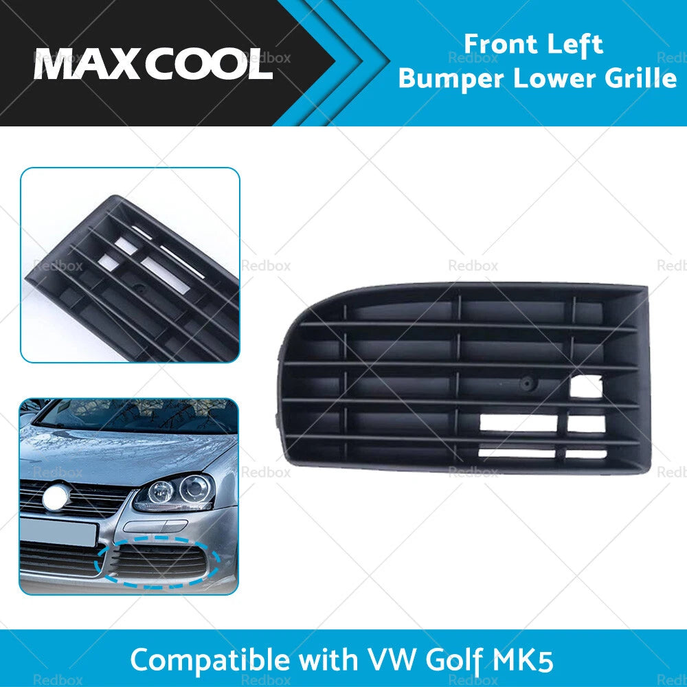 Lower Grille for VW Golf MK5 2004-2008 Left Side Black