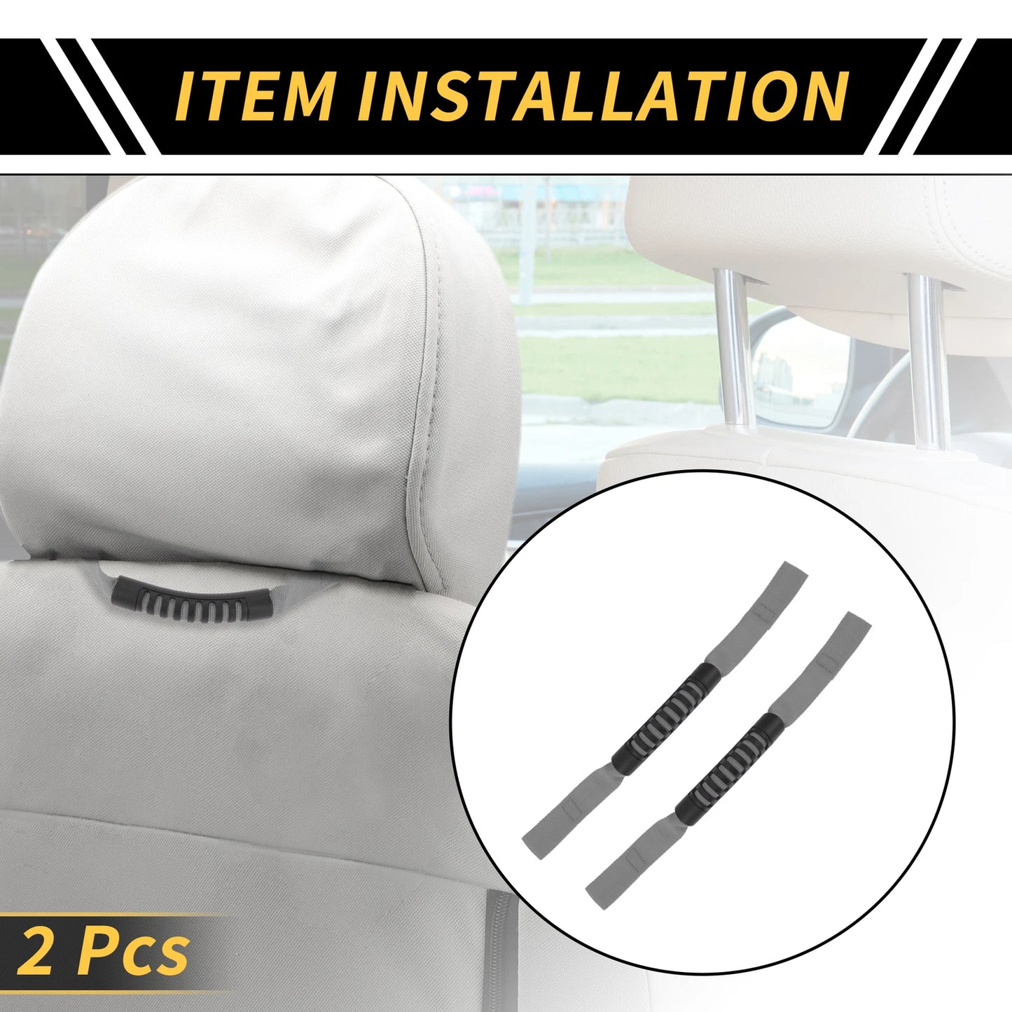 Headrest Grab Handles for Jeep Wrangler (2011-2023)