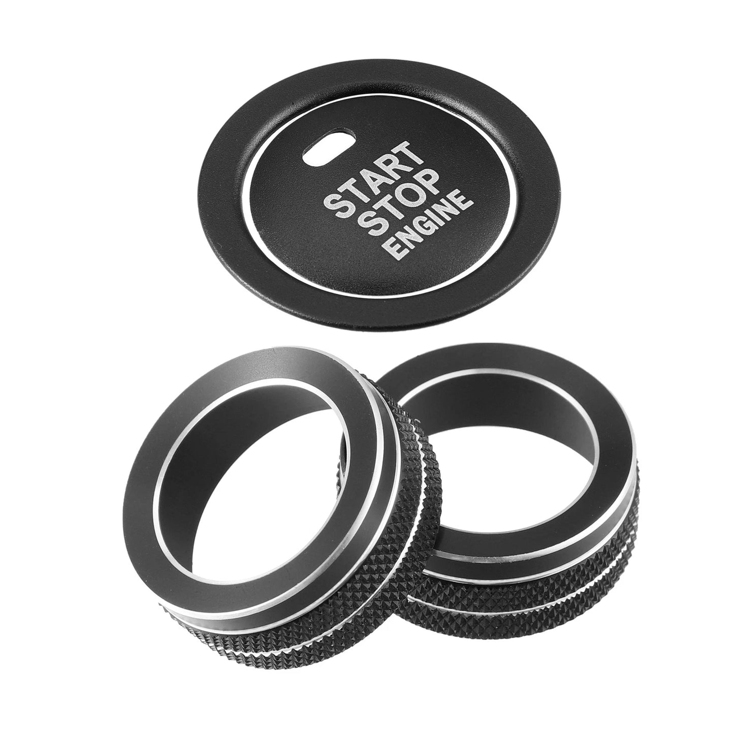 AC Knob Ring & Engine Start Button Cover for Toyota Corolla (2014-2019) 4 x Pcs