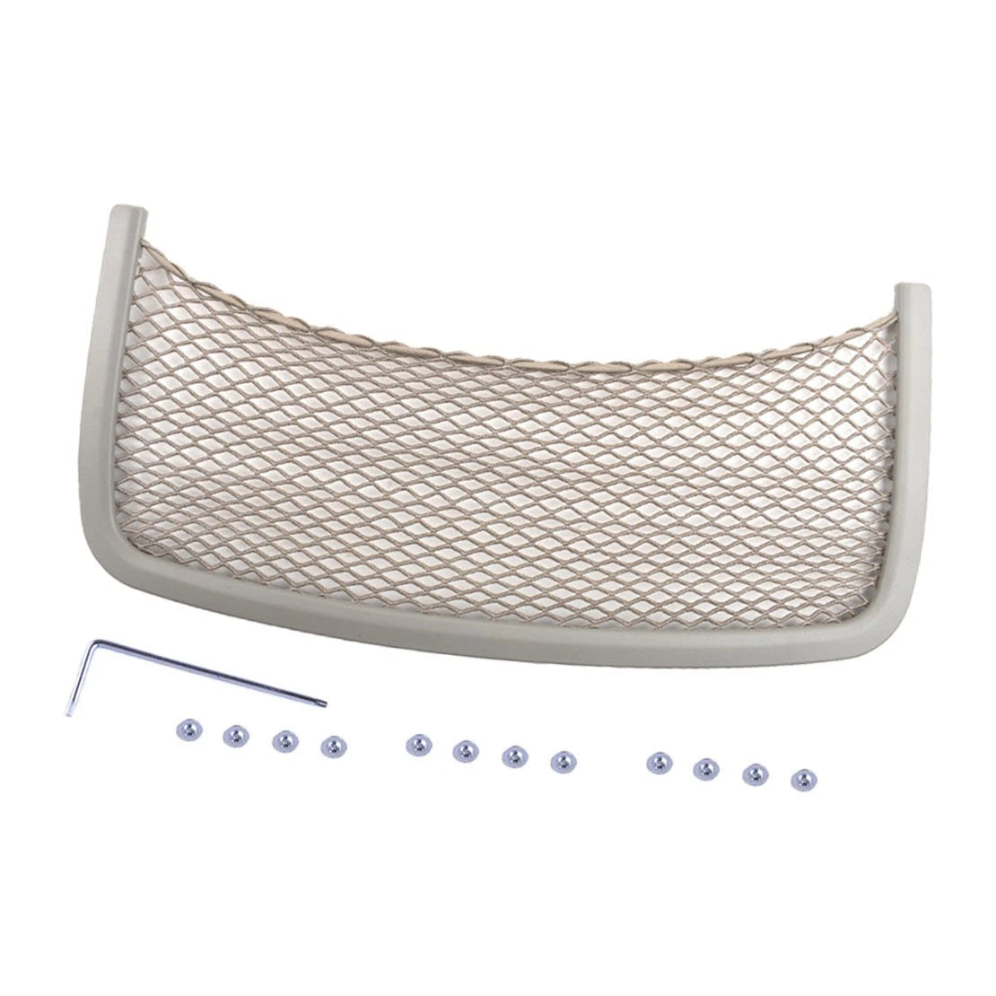 Grey Car Storage Mesh Front Seat Backrest for Mercedes Benz GL GLE (2012-2019)