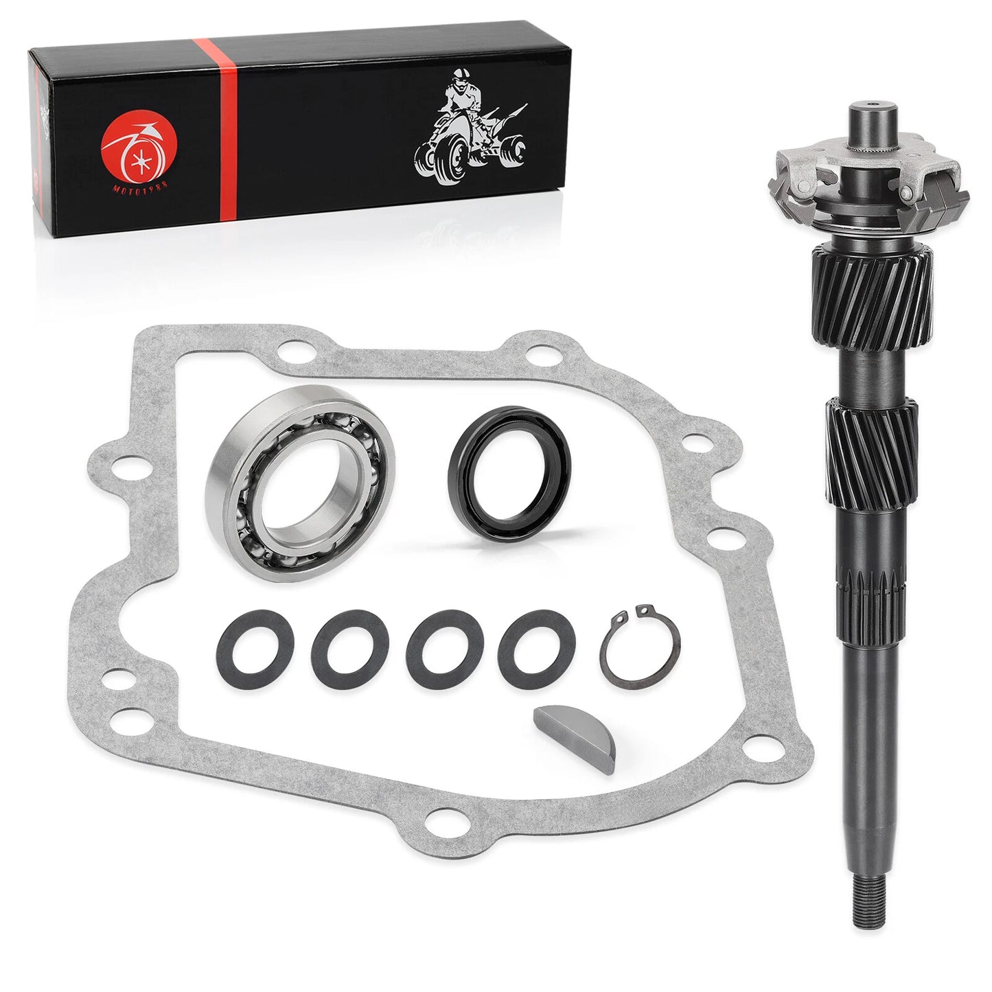 Rear End Input Shaft w/Bearing Seal Kit for Yamaha Golf Cart G16 G20 G22 (1997–2006)