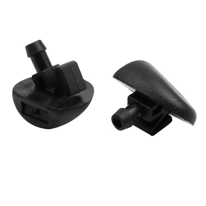 Black ABS Front Windshield Cleaning Nozzles for Peugeot 206 (2000-2010)
