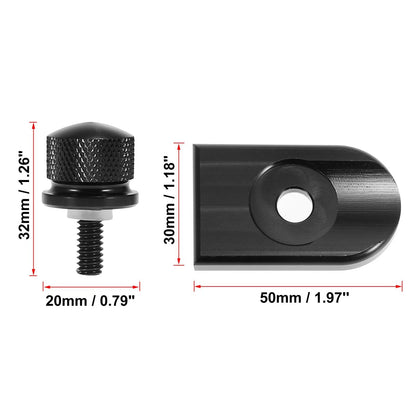 Seat Bolt Tab Screw Mount Knob Cover Kit for Harley Davidson Road King Softail