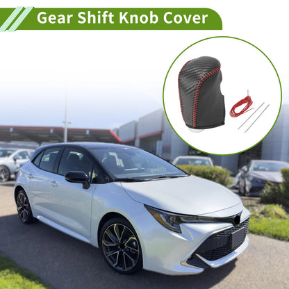 Black Carbon Fiber Gear Shift Knob Cover for Nissan Pathfinder (2013-2020)