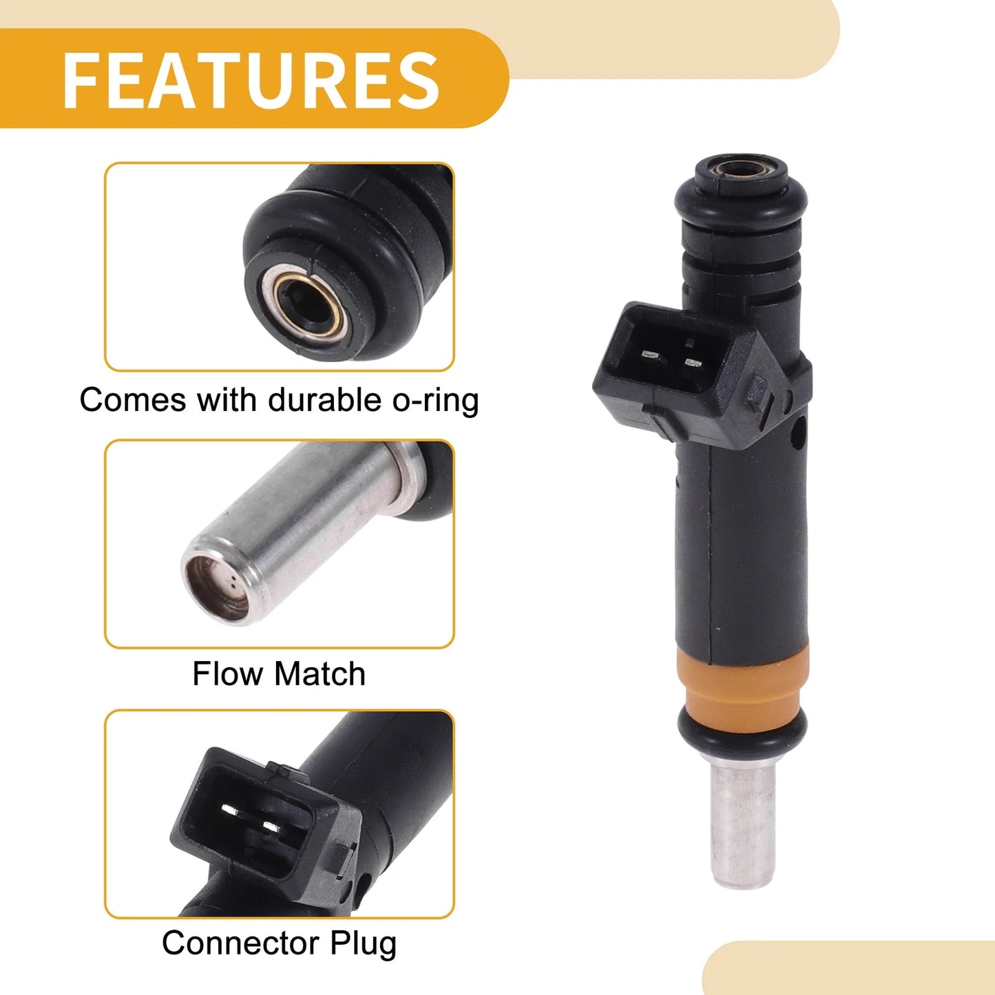 1 Pcs Fuel Injector for BMW 7 Series E65 V8 (2002-2003)