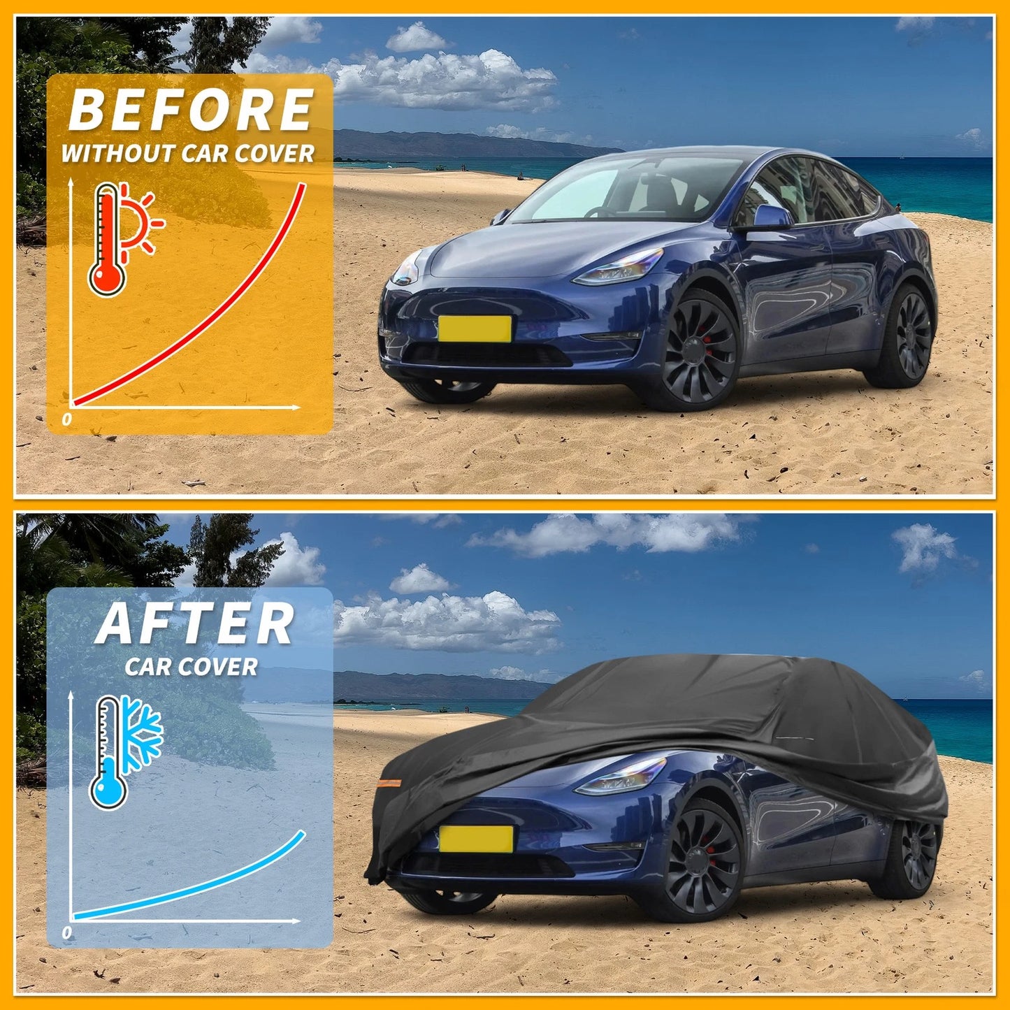 Waterproof All Weather Car Cover for Tesla Model Y (2020-2023)