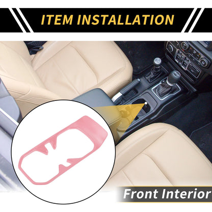 Cup Holder Cover Trim for Jeep Wrangler JL JLU (2018-2024) Pink 1 Pc