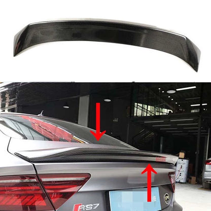 Real Carbon Fiber Rear Wing Trunk Spoiler For Audi A7 S7 2013-2017