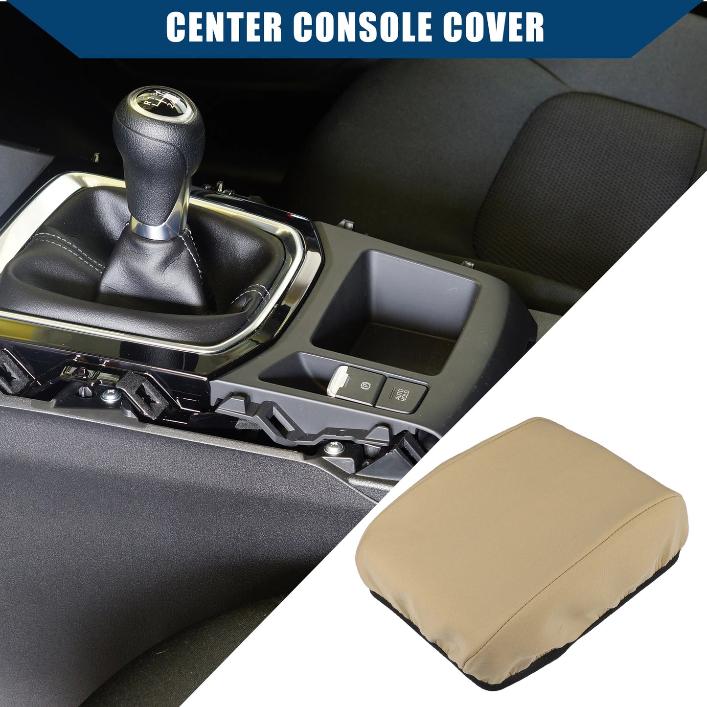 Center Console Armrest Cover for Honda CR-V 2017-2022 Neoprene Fabric Brown