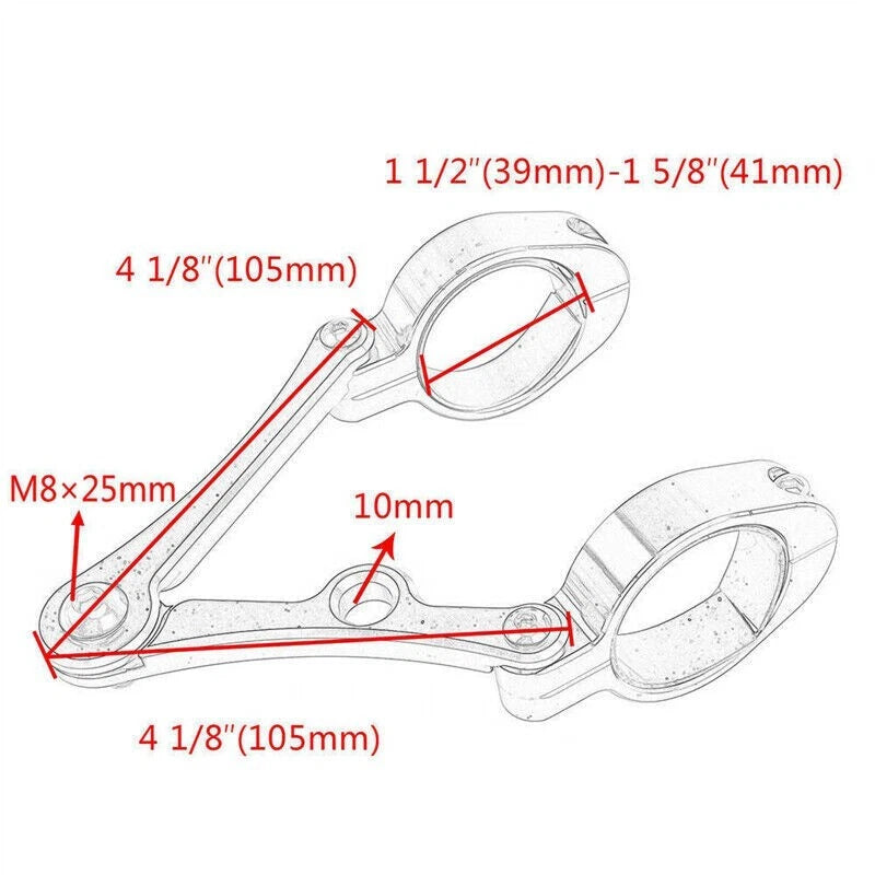 39mm/41mm Headlight Mount Bracket for Motorcycle