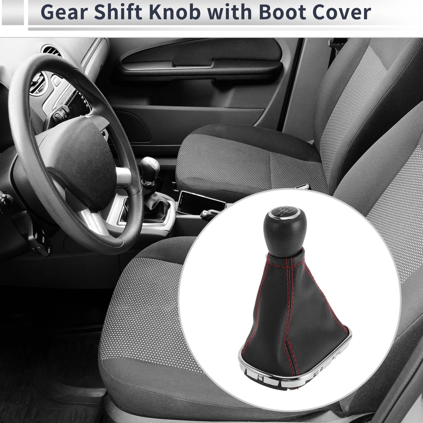 Gear Shifter Knob with Cover for Chevrolet Cruze Faux Leather (2010-2015)
