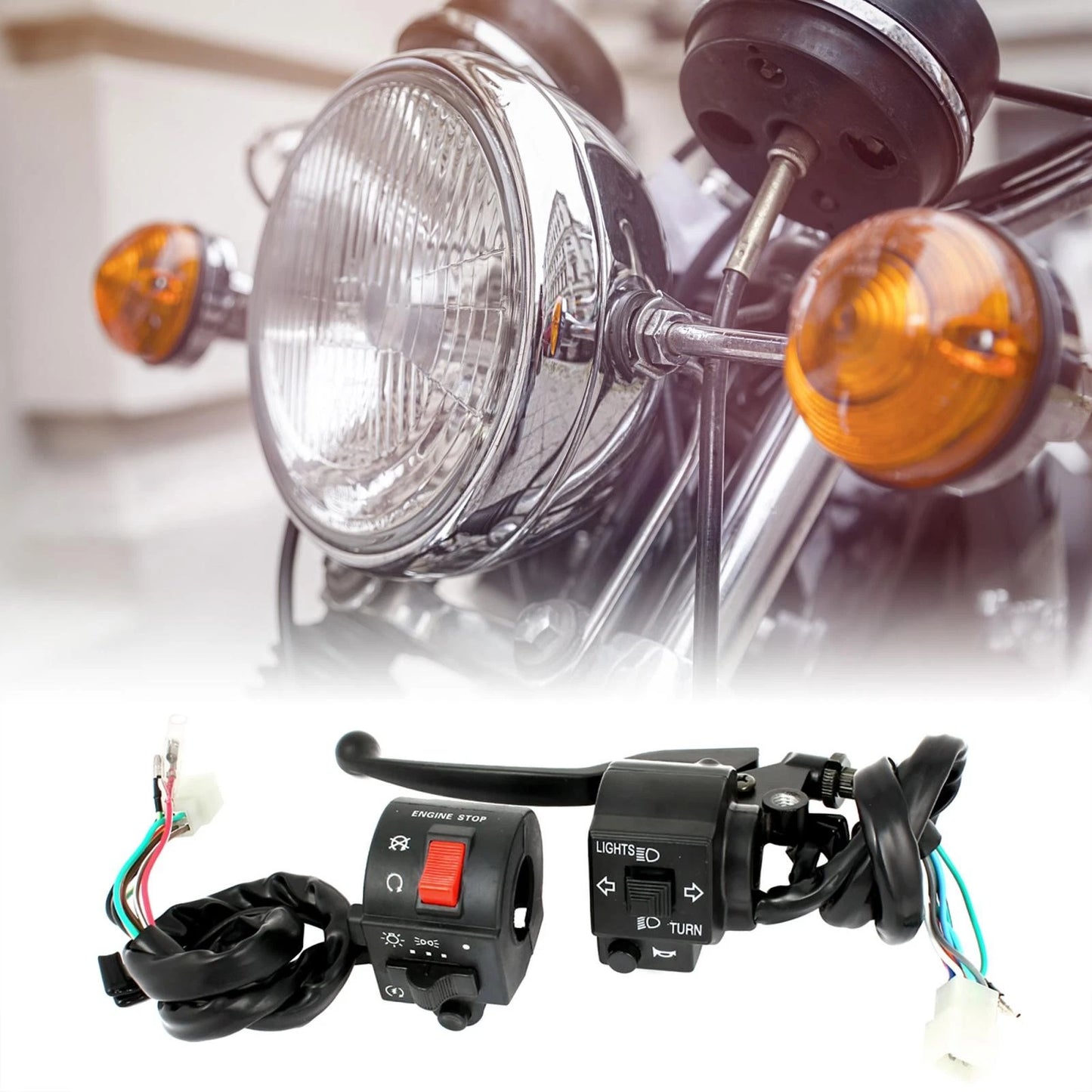 7/8" Handlebar Horn Turn Signal Switch for Suzuki Motorcycle