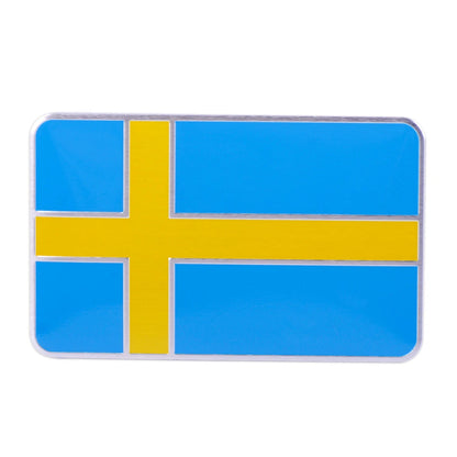 3D Metal Swedish Flag Car Emblem Badge Decal