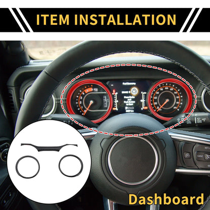 Dashboard Panel Ring Cover for Jeep Wrangler JL JLU (2018-2023)